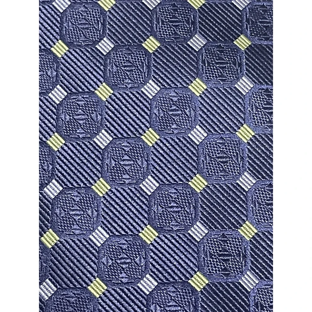 New Henry Jacobson 100% Silk Tie Blue Green Classic‎ Preppy Fast Shipping